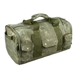 Olive Drab Stone Washed Heavyweight Military Infantry Carry Duffle Travel Bag