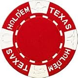 Real Clay No Metal Insert Texas Holdem Poker Chips, 25 11.5 gram Red Chips