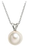  : 14k White Gold Freshwater Cultured Pearl 8.0-8.5mm Pendant, 18'