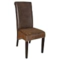Esszimmerstuhl Polsterstuhl Massiv Buche Wenge/Braun- 6001B-WW - F��e Wenge - Bezug Braun Antiklederlook/Wildlederoptik