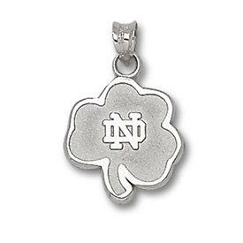 Sterling Silver Collegiate University of Notre Dame Pendant - JewelryWeb