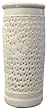 White porcelain "cutwork" cylinder vase