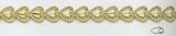 14kt Yellow Gold 8 Diamond-cut Heart Bracelet - DC336-8