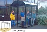 No Butts Smoking Shelters Back To Wall 4 Sided 3'6 X 10'4