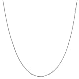 14 Karat White Gold 0.8-mm Flat Round Cable Chain (18 Inch)