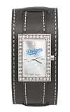 Los Angeles Dodgers Starlette Wide Black Leather Watch