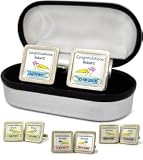 Personalised New Dad Cufflinks (Babys Name and Date of Birth)
