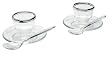 Emsa MANHATTAN "First Class" 2 Eierbecher mit Eierl�ffeln transparent/chrom