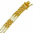 Two Tone Multi Open Row Men's Bracelet