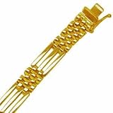 Two Tone Multi Open Row Men's Bracelet