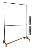 Extended Height Nesting Z-Rack Rolling Garment Rack with Add-On Bar, Commercial Grade