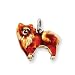 pomeranian27 - Sterling Silver Enameled Small Pomeranian Charm