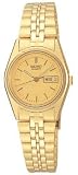 Seiko Ladies Gold Tone Yellow Dial Watch SWZ002
