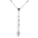 Silver Assorted Rosary Necklaces, Size: 30 Inches
