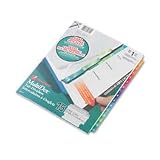 Multidex Quick Reference Index, Assorted Color 15-Tab, Ltr, 15/St