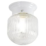 Buy light bulbs for Cheap light bulbs Home Design 1 Light Flushmount with Clear Ribbed Glass White light bulbs