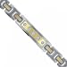 Men's Genuine Diamond Link Bracelet in Stainless Steel & Yellow Gold