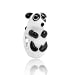 Bling Jewelry 925 Silver Lampwork Glass 3-D Panda Bear Animal Bead Fits Pandora
