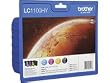 Brother LC1100HYVALBP - Cartucho Inyeccion Tinta Rainbow Pack 900 P�ginas Negro/750 P�ginas Blister Sin Alarma Mfc/5890Cn