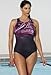 Aquabelle Women's Black Plum High-Neck Swimsuit
