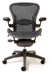 Aeron Chair - Highly Adjustable Graphite Frame - with PostureFIt - Carbon Classic by Herman Miller