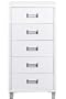Ethan 5 drawer Chest, 5-DRAWER, WHITE