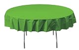 Citrus Green Round Plastic Tablecovers 84 inch 1 pc