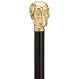Solid Cast Brass Skull Metal Handle Cane