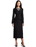 Lesuit Women's Accordion Jacket Skirt Suit