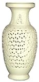 White porcelain cutwork flower vase 'fa ping' with plum blossom design