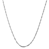 14 Karat White Gold 1-mm Singapore Chain (20 Inch)
