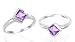 Princess Cut Amethyst Ring Sterling Silver