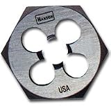 Hanson (HAN9324) High Carbon Steel Hexagon 1 Across Flat Die 8-32 NC