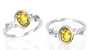 Oval Cut Citrine Ring Sterling Silver