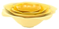Zak Designs Assorted Yellow 4-Piece Nested Bowl Set