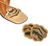 Foot Petals Tip Toes Cushions Shoe Inserts, Tiger Print