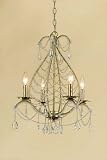 Mini chandelier 4 light fixture soft gold finish candelabra Belinda