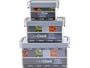 Click-Clack Grey Rectangular Container Set 3-pc.