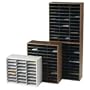 Fellowes 25123 Literature Organizer, Laminate Shell, 72 Letter Size Comp, Medium Oak