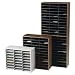 Fellowes 25123 Literature Organizer, Laminate Shell, 72 Letter Size Comp, Medium Oak