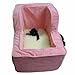 Snoozer Large Luxury High Back Console Pet Car Seat, Pink/Pink Microsuede