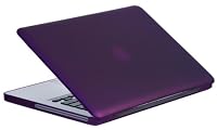 Speck Products MB13AU-SAT-PUR 13-Inch Aluminum Unibody/Black Keyboard See Thru Satin Soft Touch Hard Shell Case for MacBook (Purple)