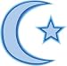 Star and Crescent Auto Glass Sticker