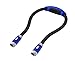 Book Light of Led Lights,New Kind of Lamp,Flexible,Hands Free，4 super bright leds bulbs,Around the Neck(Blue)