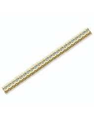 14k Gold Round Diamond Straight Bezel Tennis Bracelet (1.37 cts.tw.)