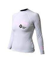 Body Glove Womens Long Arm Lycra Rash Guard Shirt (White, X-Large)