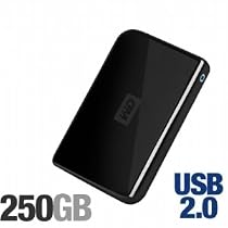 Western Digital My Passport Essential 250 GB USB 2.0 Portable Hard Drive WDME2500TN (Midnight Black)