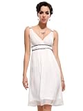 Ever Pretty Double V Neck Empire Line Knee-length Party Dress 27129