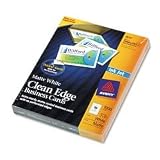 Office Products : Avery 8870 Clean edge business cards for ink jet printer, 2 x 3-1/2, white, 1000 per box