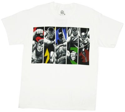  Superhero Group Panels Justice League T-shirt